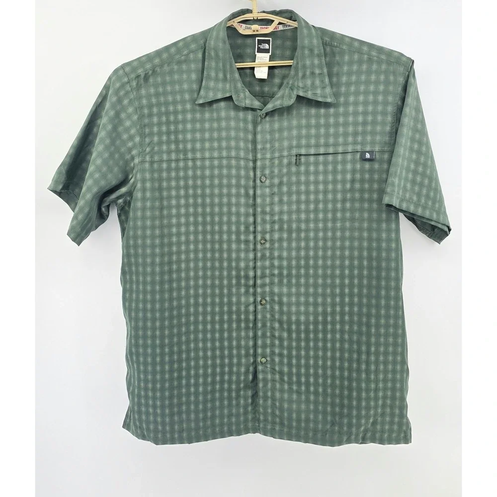 The North Face Tekware Shirt Gorpcore Vintage Mens Size XXL Short Sleeve Green